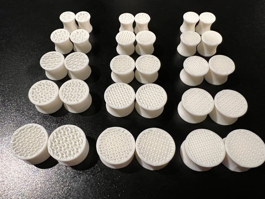 Gyroid Infill White Plugs