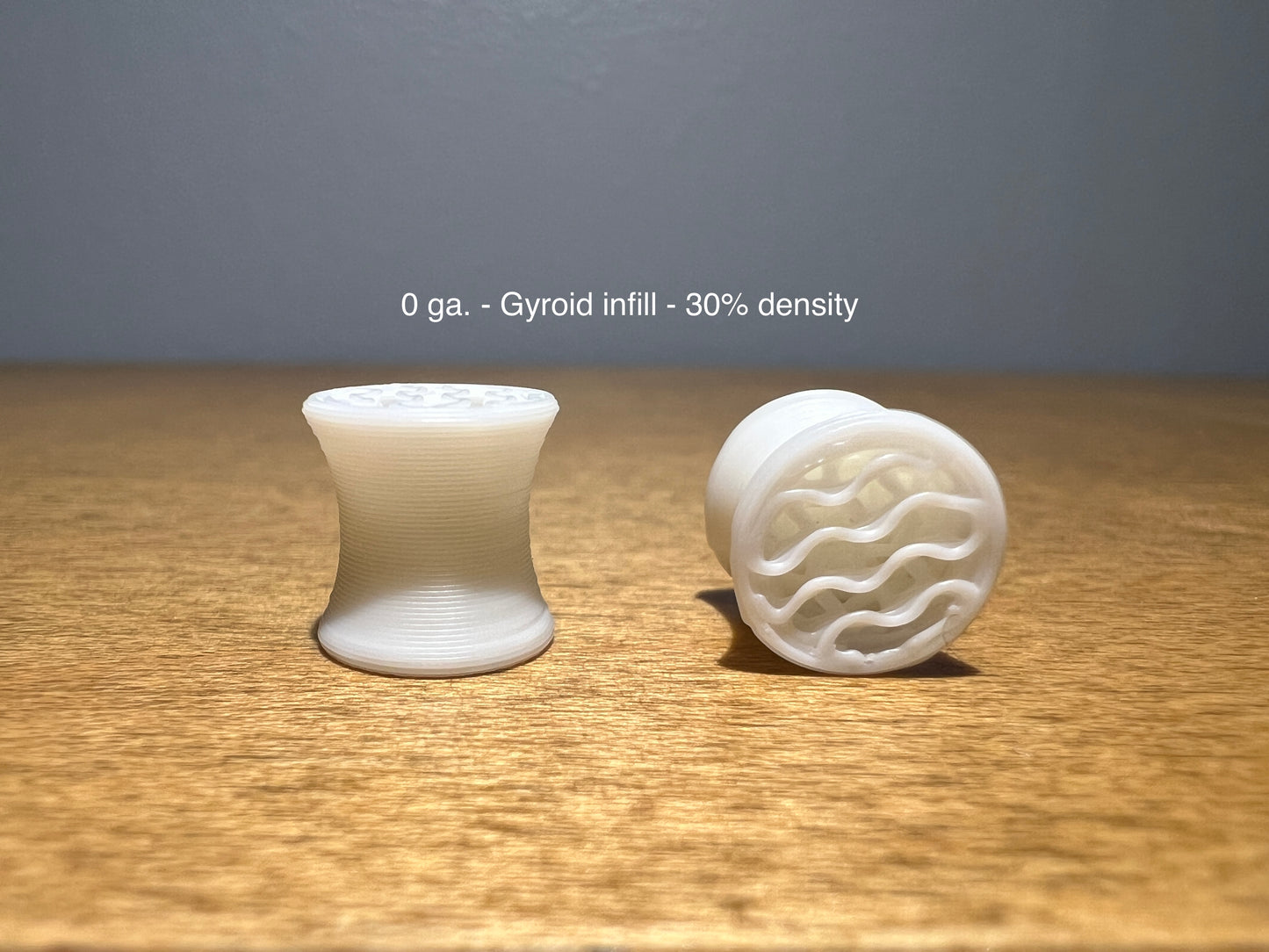 Gyroid Infill White Plugs