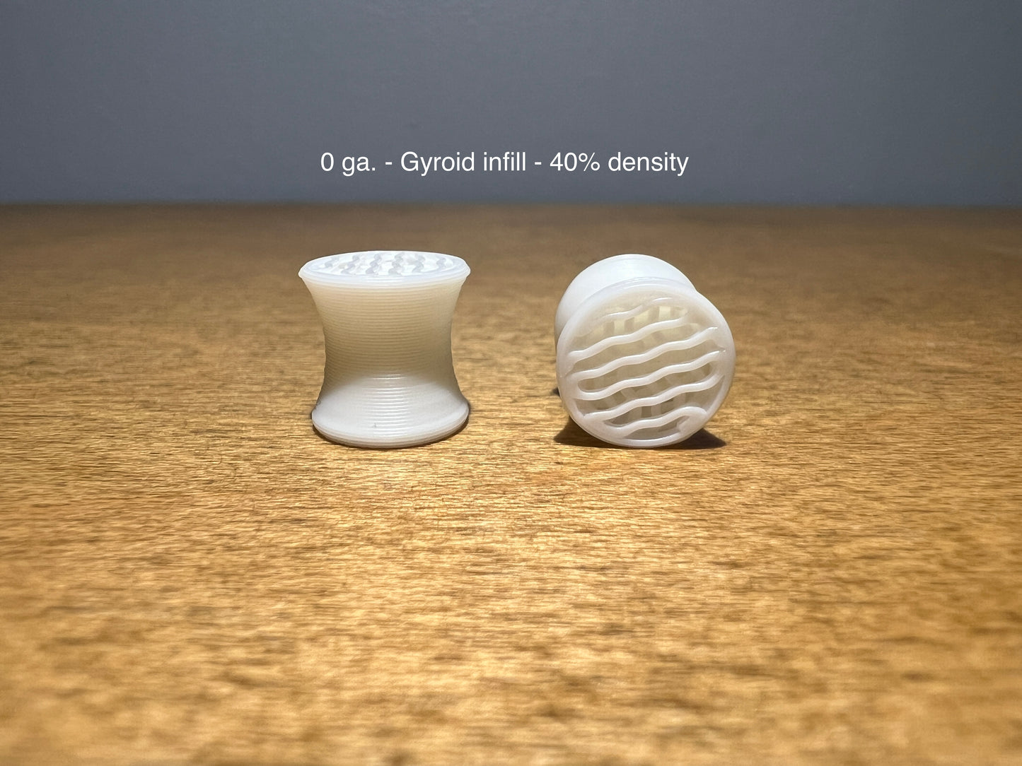 Gyroid Infill White Plugs