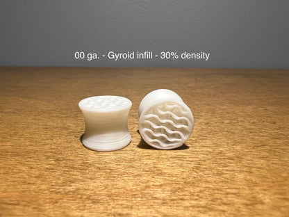 Gyroid Infill White Plugs