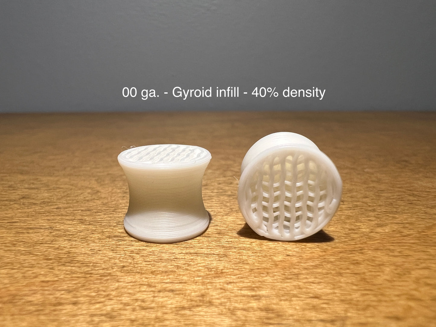 Gyroid Infill White Plugs