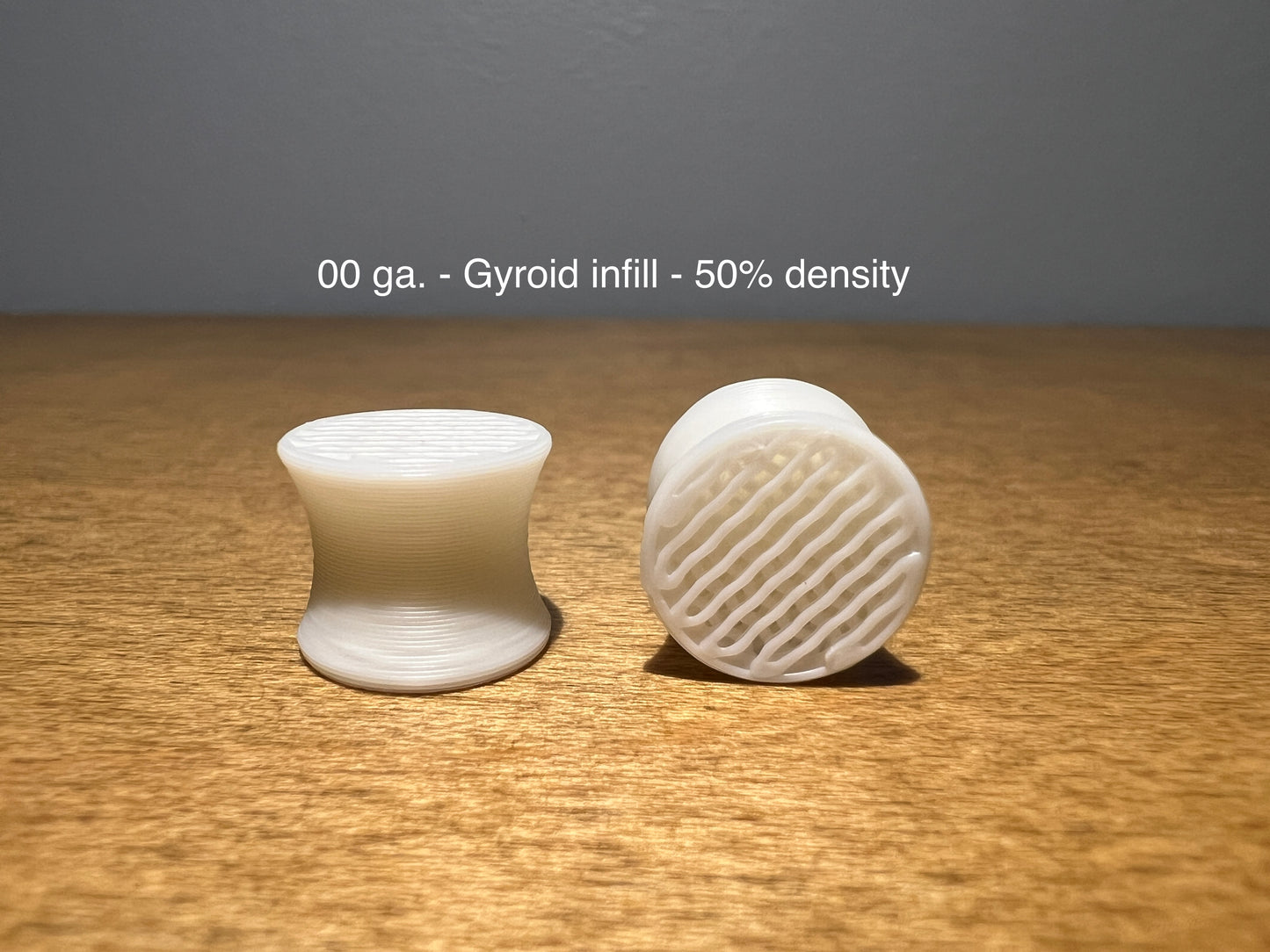 Gyroid Infill White Plugs
