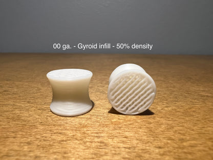 Gyroid Infill White Plugs