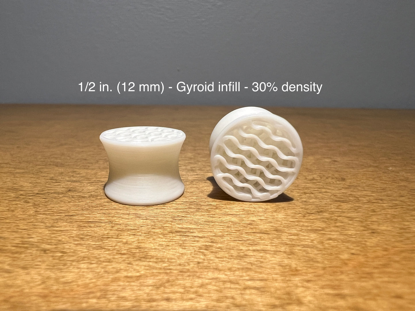 Gyroid Infill White Plugs
