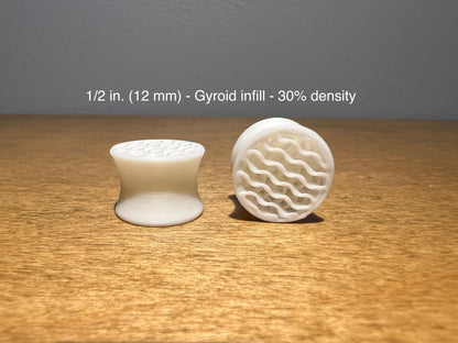 Gyroid Infill White Plugs