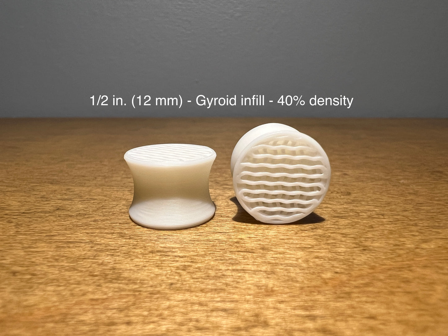 Gyroid Infill White Plugs