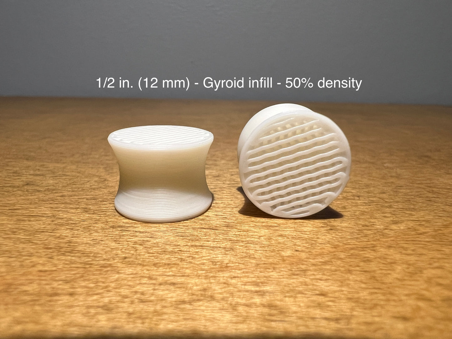 Gyroid Infill White Plugs