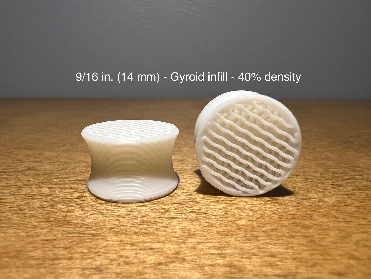 Gyroid Infill White Plugs