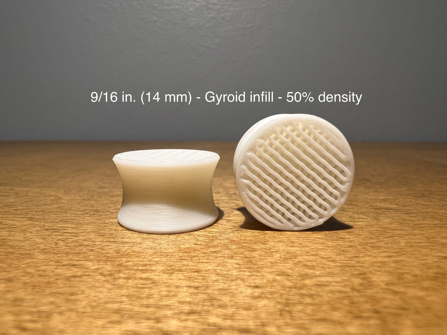 Gyroid Infill White Plugs