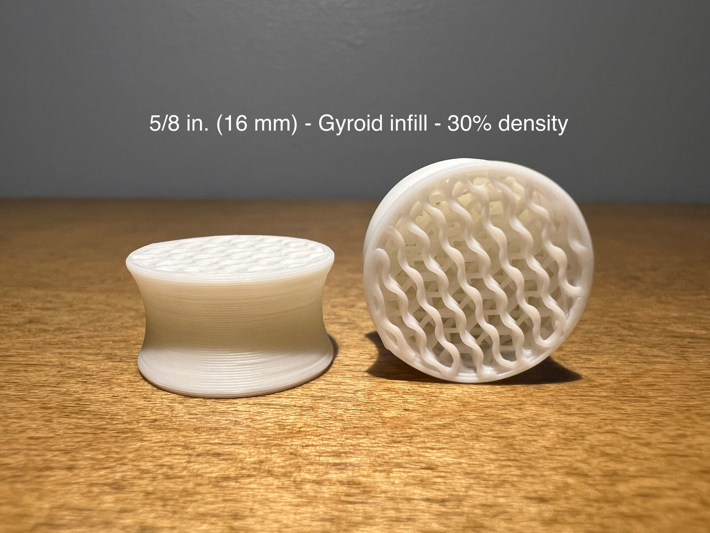 Gyroid Infill White Plugs