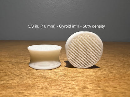 Gyroid Infill White Plugs