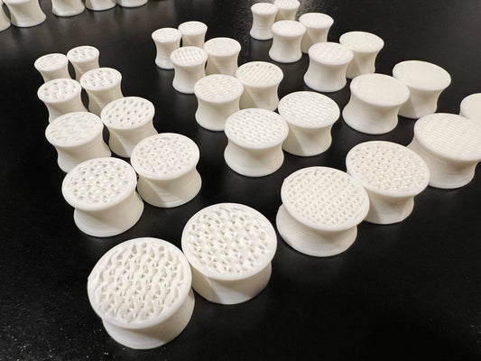 Gyroid Infill White Plugs
