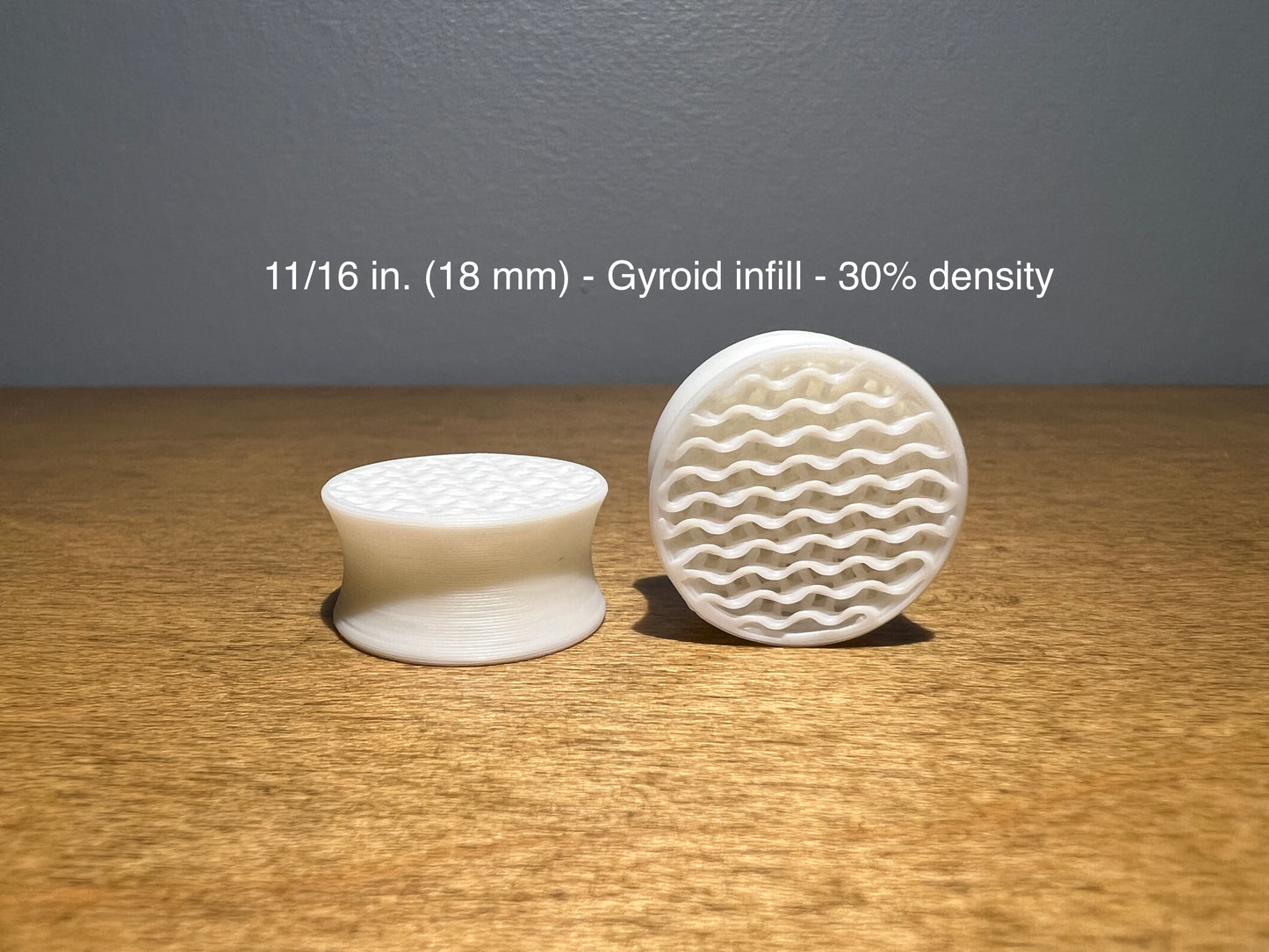 Gyroid Infill White Plugs
