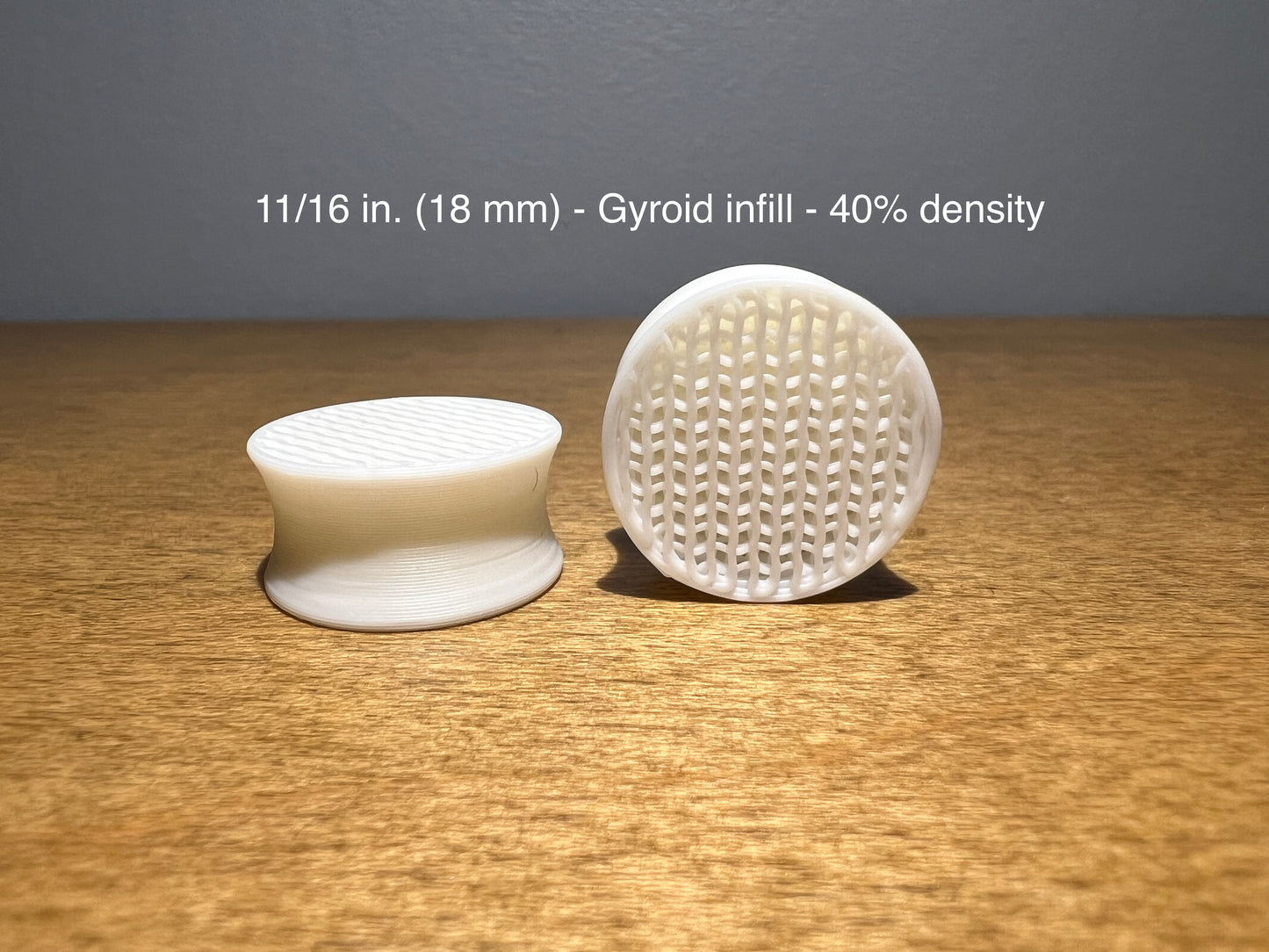 Gyroid Infill White Plugs