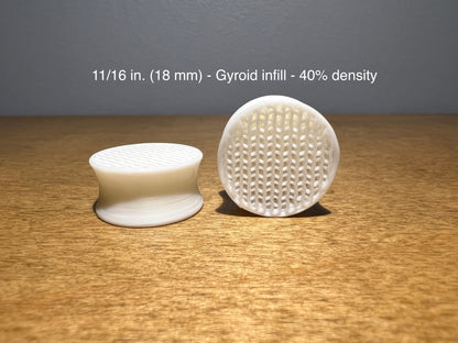Gyroid Infill White Plugs