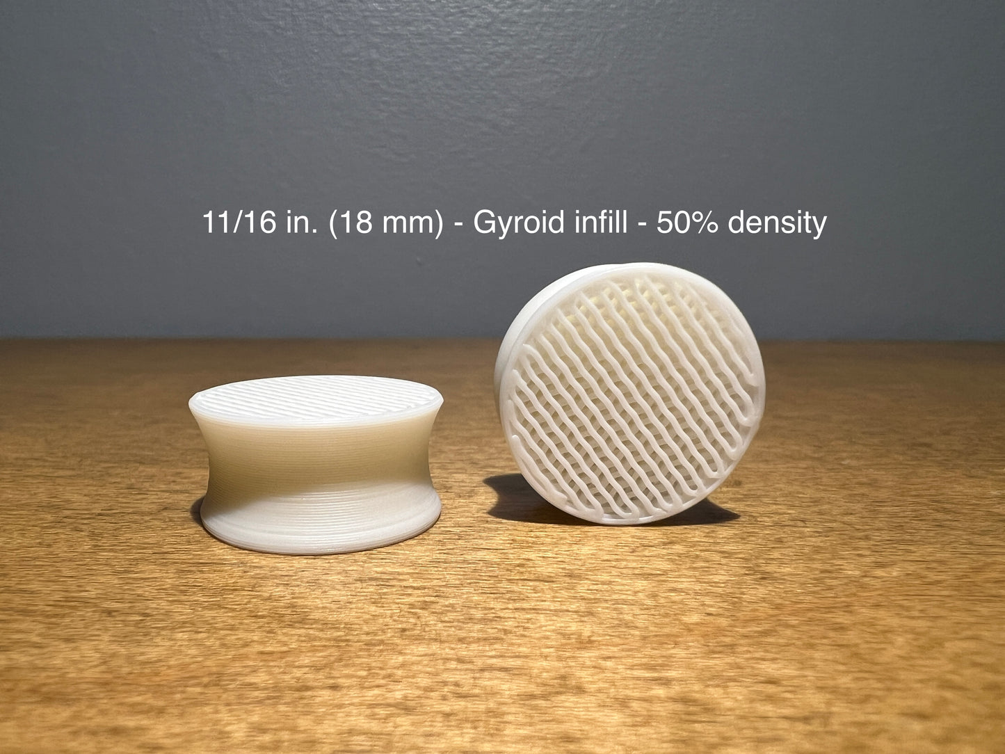 Gyroid Infill White Plugs