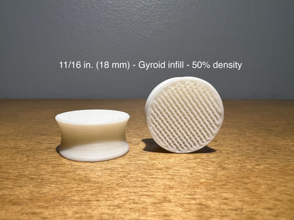 Gyroid Infill White Plugs