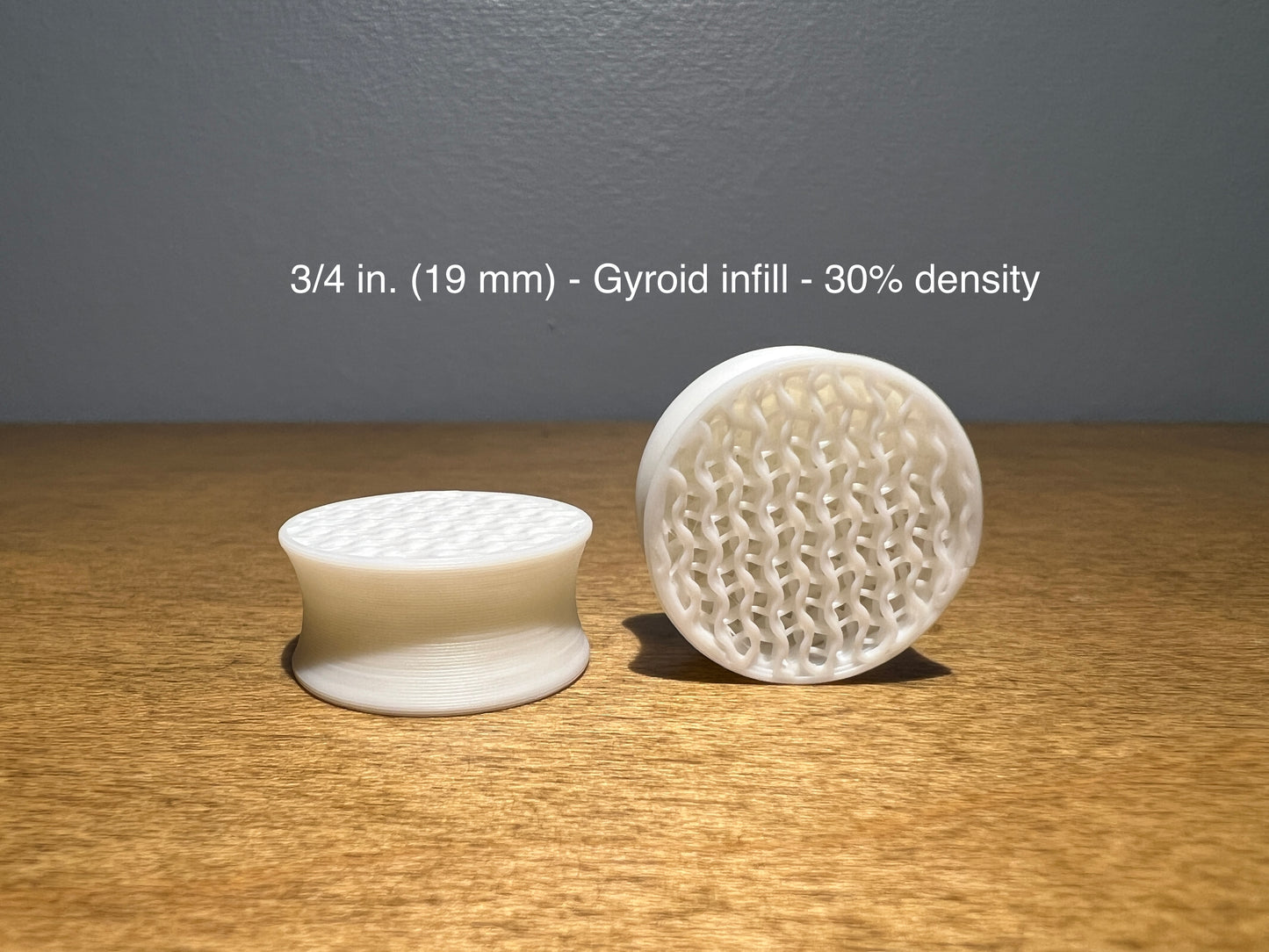 Gyroid Infill White Plugs