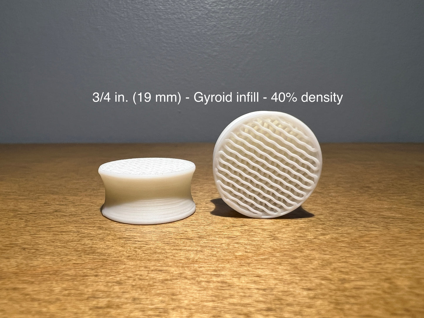 Gyroid Infill White Plugs