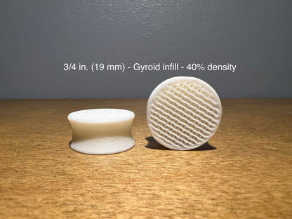 Gyroid Infill White Plugs