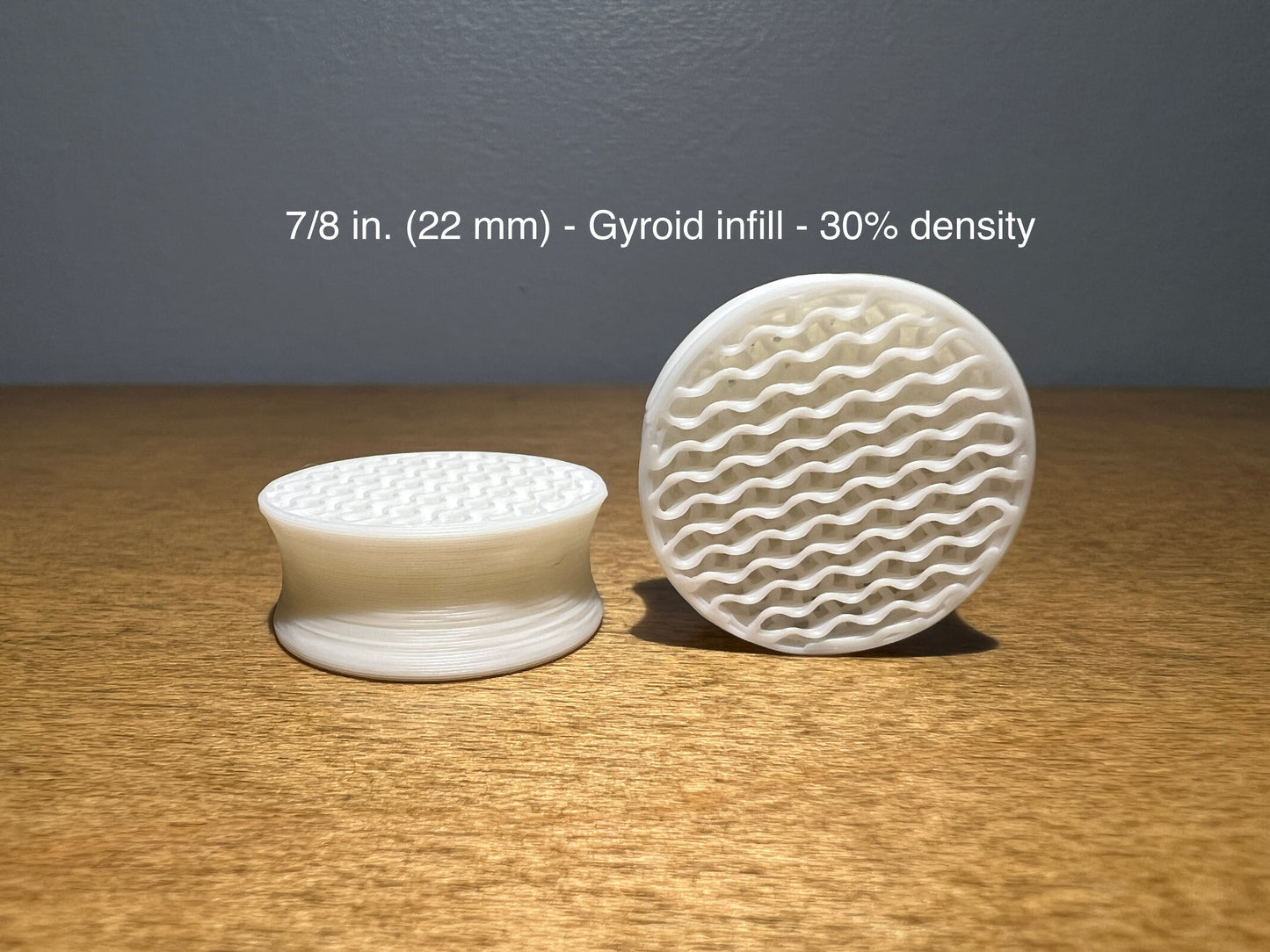 Gyroid Infill White Plugs
