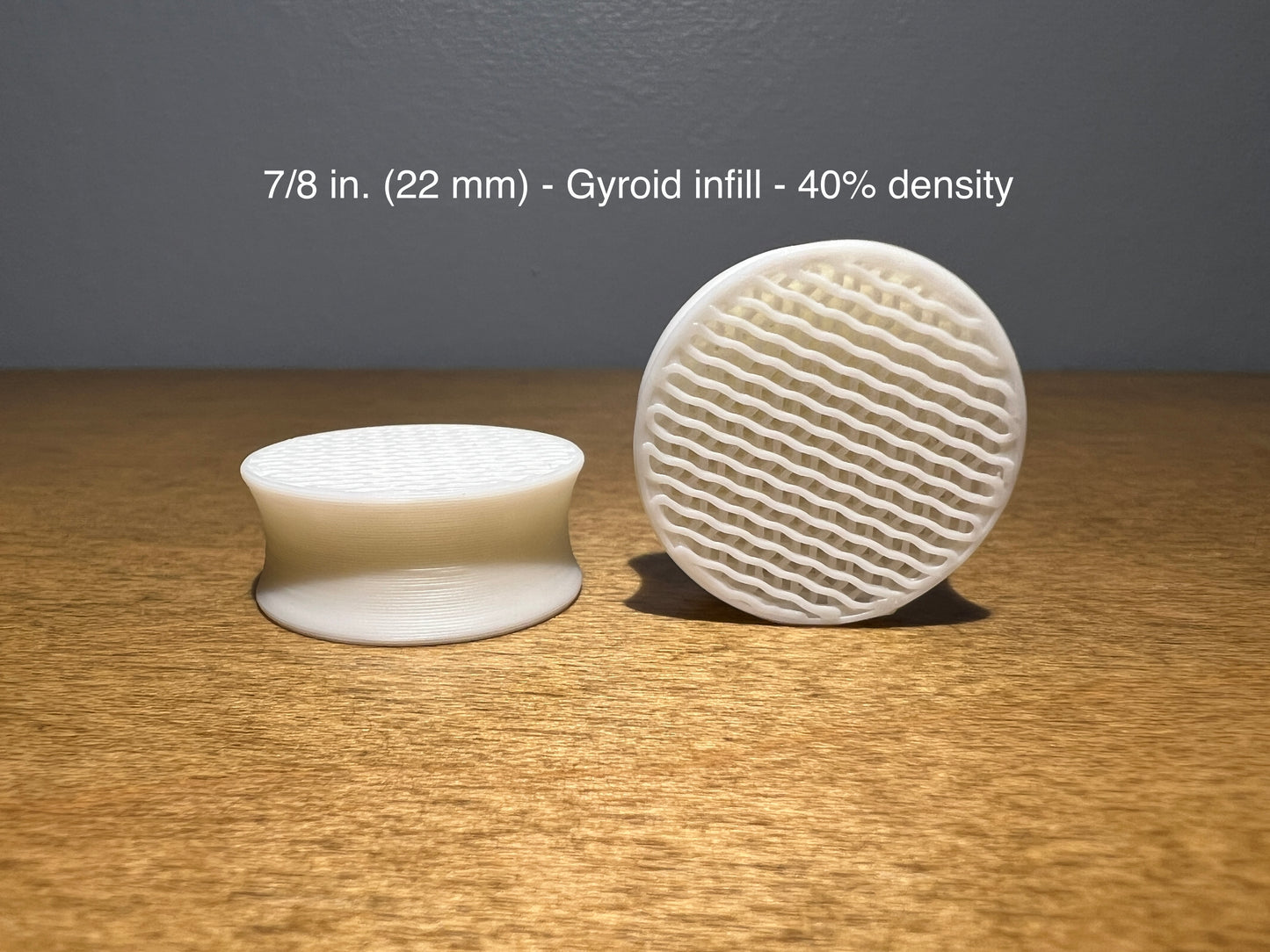 Gyroid Infill White Plugs