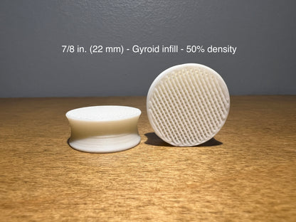 Gyroid Infill White Plugs