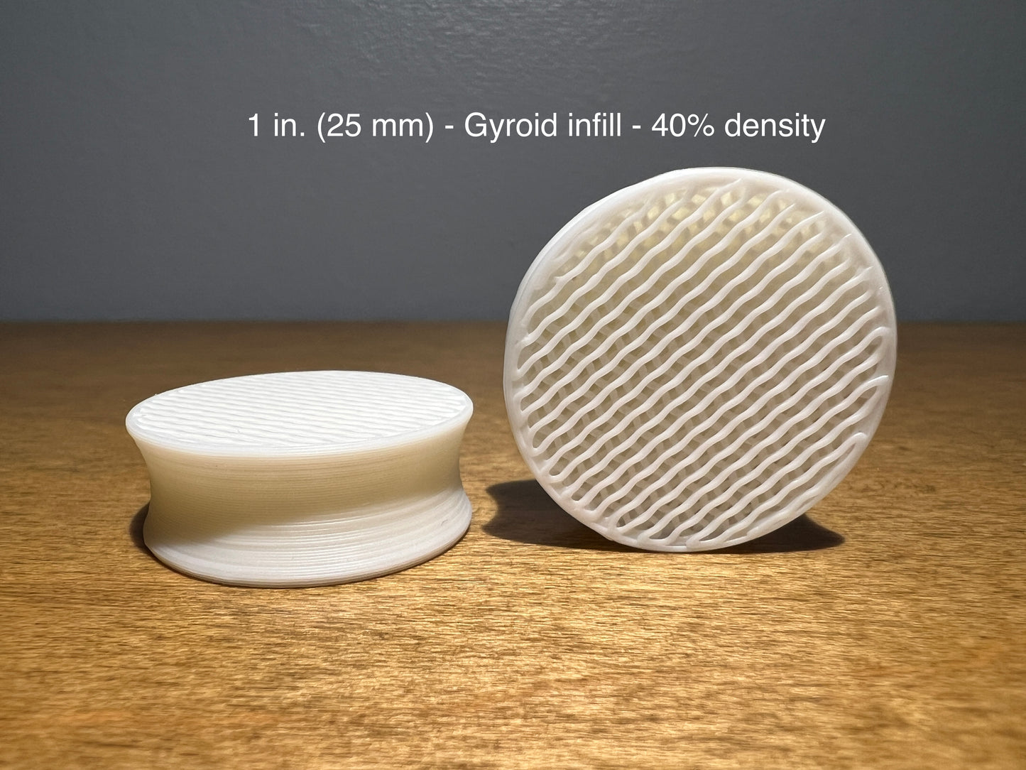 Gyroid Infill White Plugs